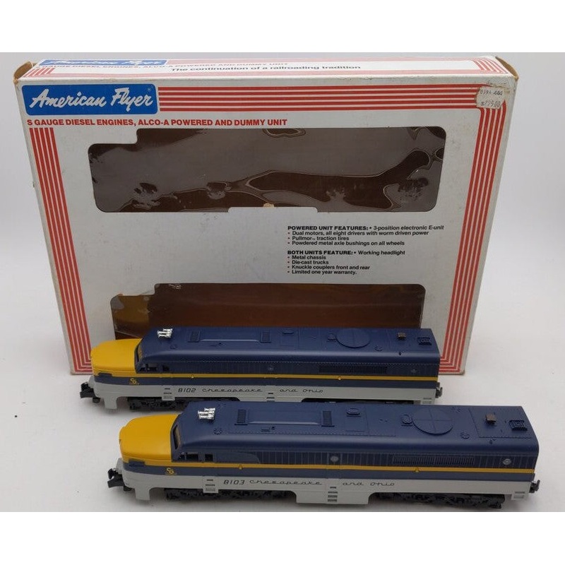 American Flyer 6-48102 S Gauge Chesapeake & Ohio PA-1 Diesel Locomotive Set EX/Box