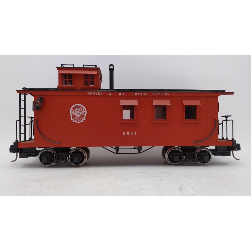 Aristo-Craft 82114 G Scale D&RGW Classic Long Caboose #0587  – Metal Wheels VG