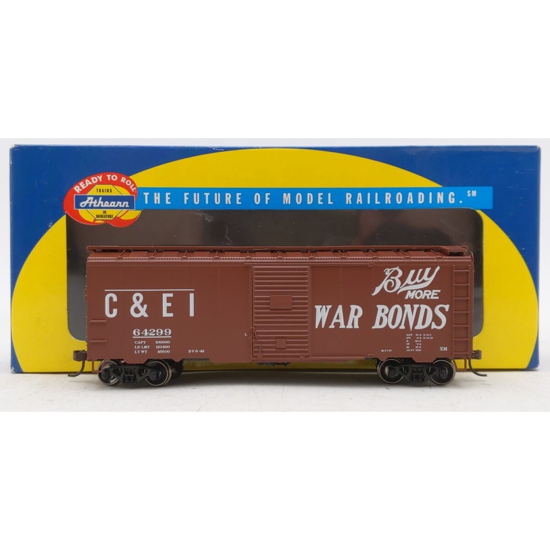 Athearn 70384 HO Chicago & Eastern Illinois 40′ Box Car-Youngstown Door #64299 LN/Box