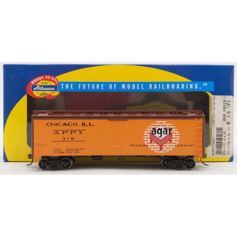Athearn 71312 HO Agar Packing Company APPX 40′ Steel Reefer Car #319 LN/Box
