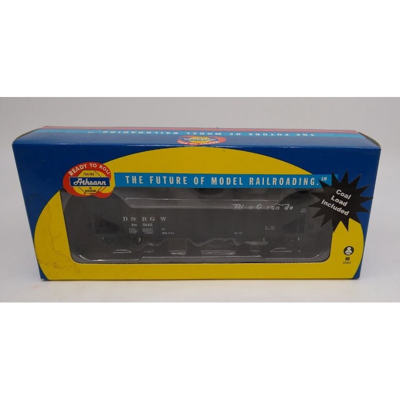 Athearn 76386 HO Rio Grande 3-Bay Outside Braced Open Hopper #18505 NIB