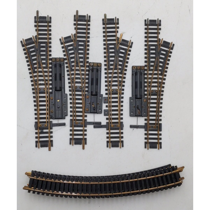 Atlas HO Code 100 Assorted Track #0152/0850/0851 Curve Track & Switchers [14] VG