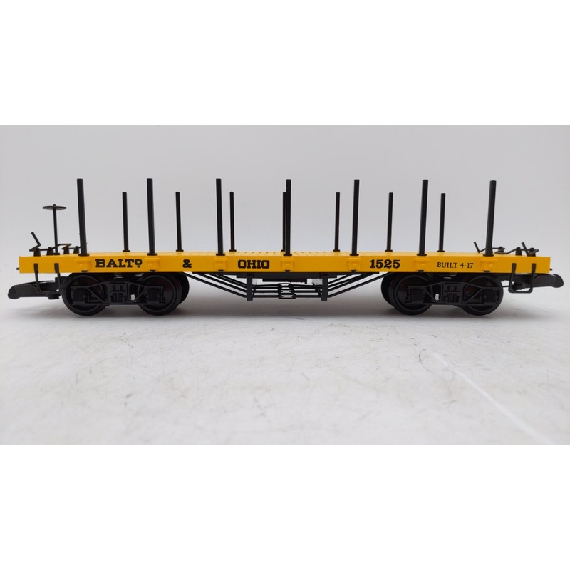 Bachmann 1525 G Baltimore and Ohio Flatcar w/Stakes & Logs EX