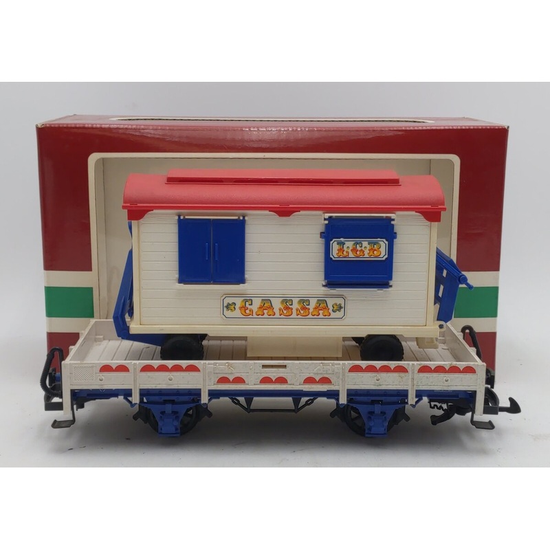 LGB 4037 G Scale Circus Flatcar with Cassa Trailer EX/Box