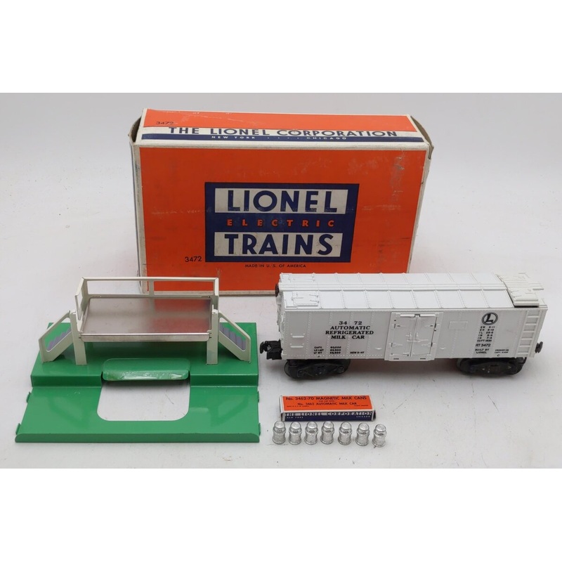 Lionel 3472 O Vintage Operating Milk Car with Platform EX/Box