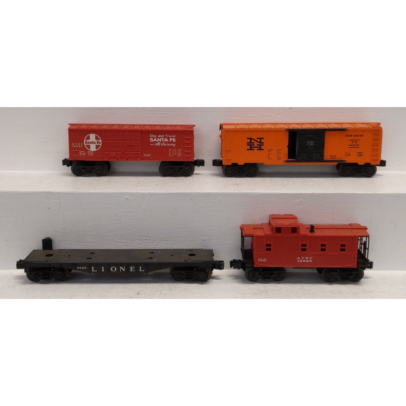 Lionel O Assorted Freight Cars: 16829, 16227, 6828, 6464725 [4] VG