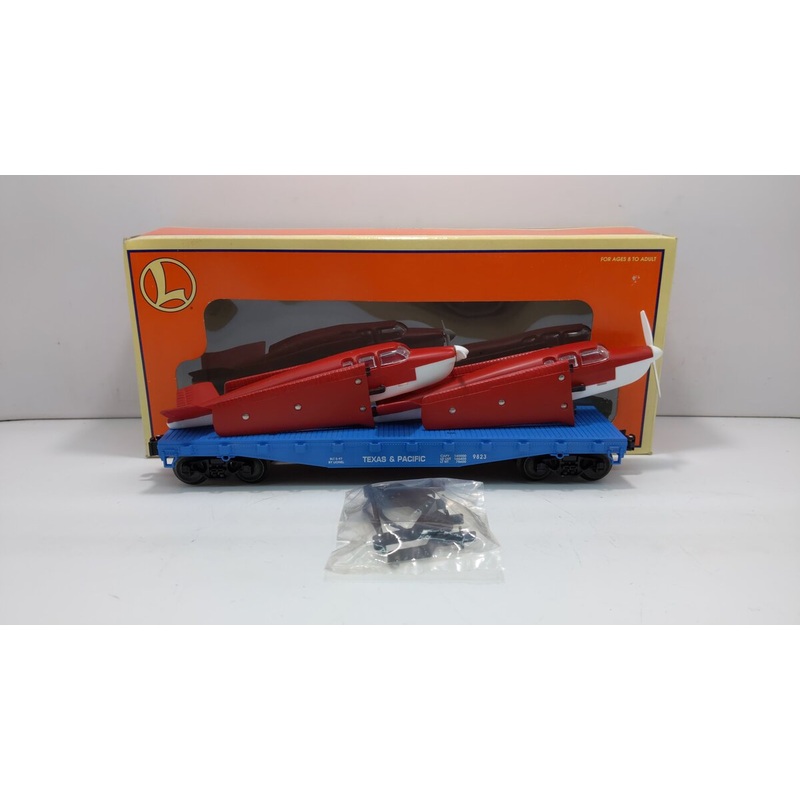 Lionel 6-17516 O Gauge Texas & Pacific Flatcar w/2 Beechcraft Bonanza Planes LN/Box