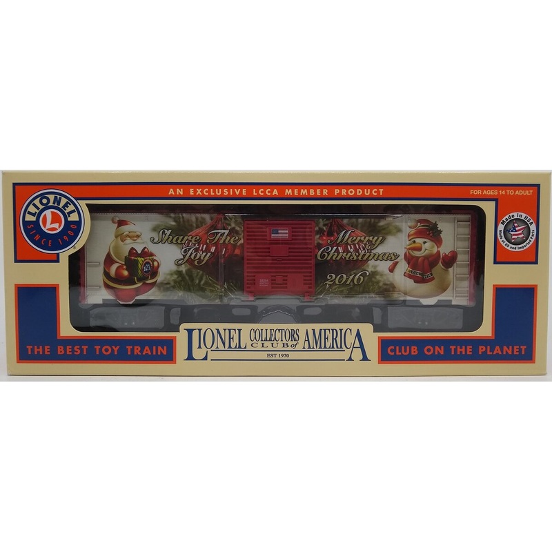 Lionel 6-58264 O Gauge 2016 LCCA Christmas Box Car LN/Box