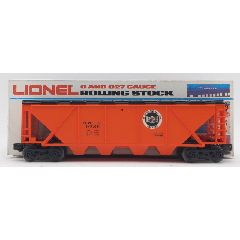 Lionel 6-9286 O Gauge Bessemer and Lake Erie Covered Quad Hopper LN/Box