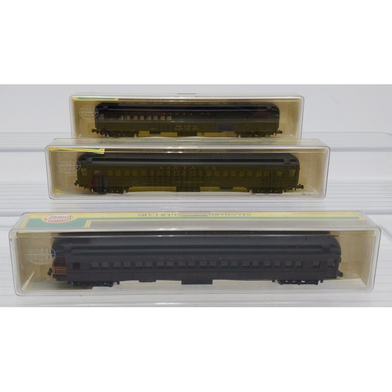 Model Power Assorted Pullman N Santa Fe Passenger Cars [3]: No. 8620, 8625,8630 EX/Box