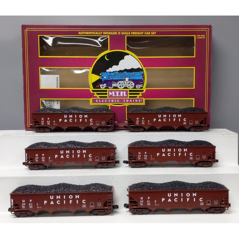 MTH 20-97060 O Union Pacific Premier 4-Bay Hopper Car Set (Set of 6) EX/Box