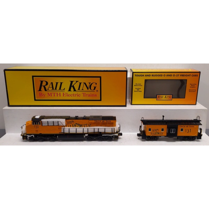 MTH 30-20522-1 O Halloween Diesel & Caboose Set [2] #131 NIB