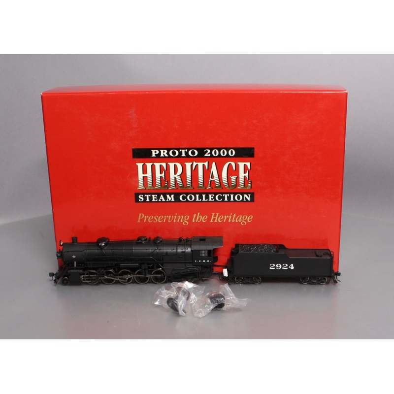 Proto 2000 920-60018 HO Illinois Central 2-10-2 Steam Loco & Tender #2924 w/DCC LN/Box