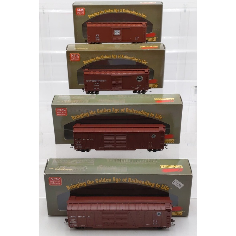 Roundhouse Assorted HO Southern Pacific & Western Pacific Freight Cars [4] LN/Box