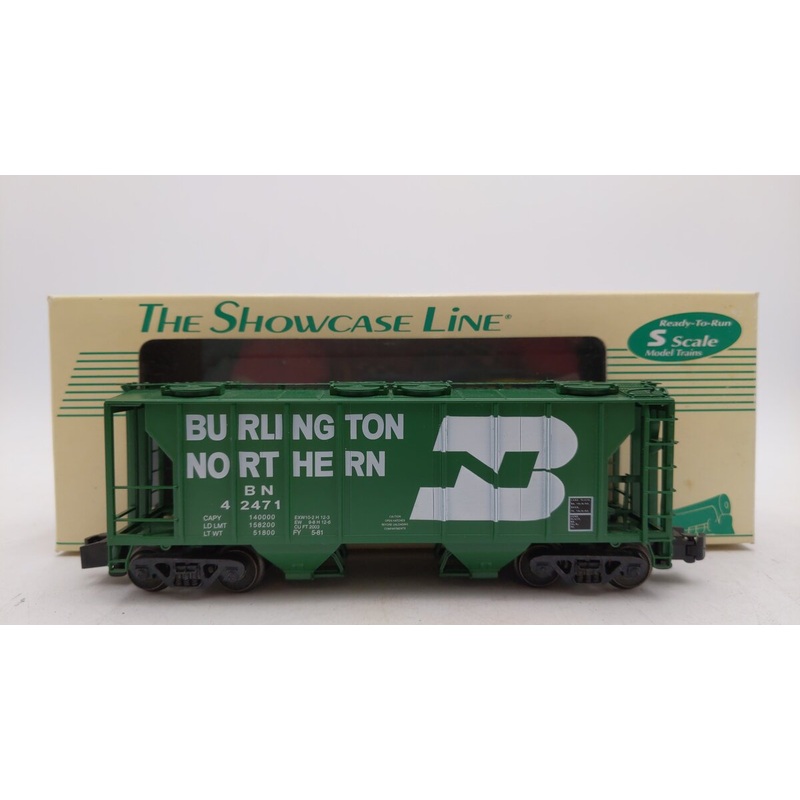 S-Helper 00012 S Gauge Burlington Northern 2-Bay PS-2 Hopper #42471 EX/Box