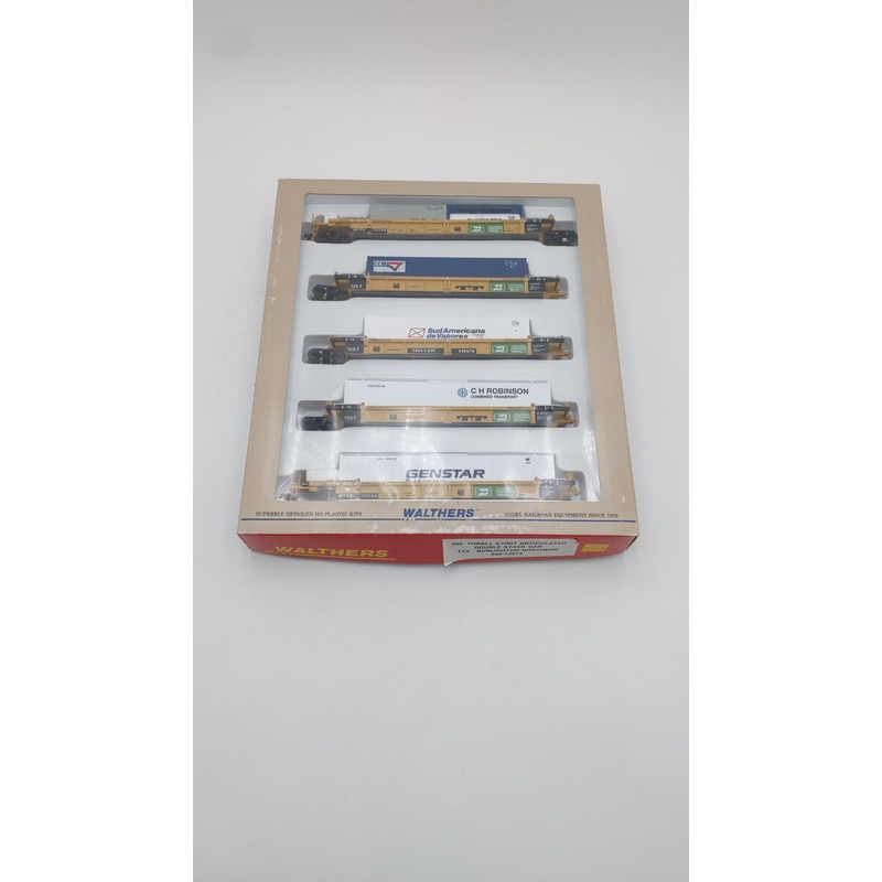 Walthers 932-13973 HO Scale BN 305′ Thrall 5-Unit Double Stack Car NIB