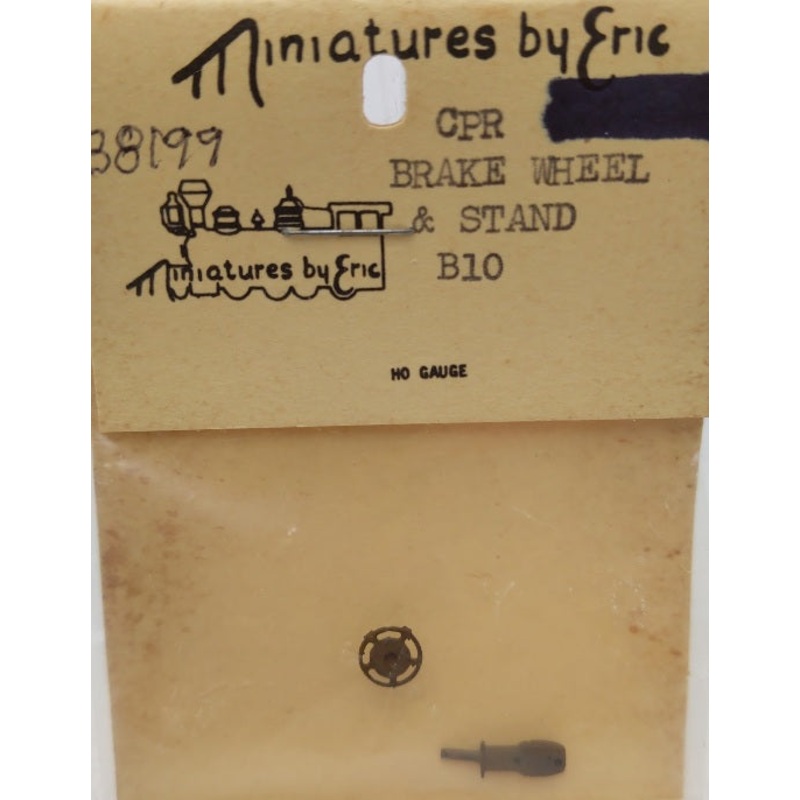 Miniatures By Eric B10 HO Scale Brake Wheel & Stand Brass Part
