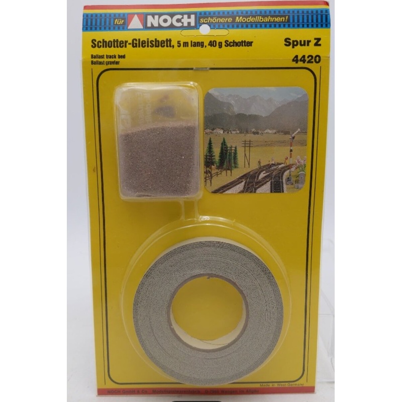 Noch 4420 Z Scale Ballast Track Bed & Ballast Gravel Package