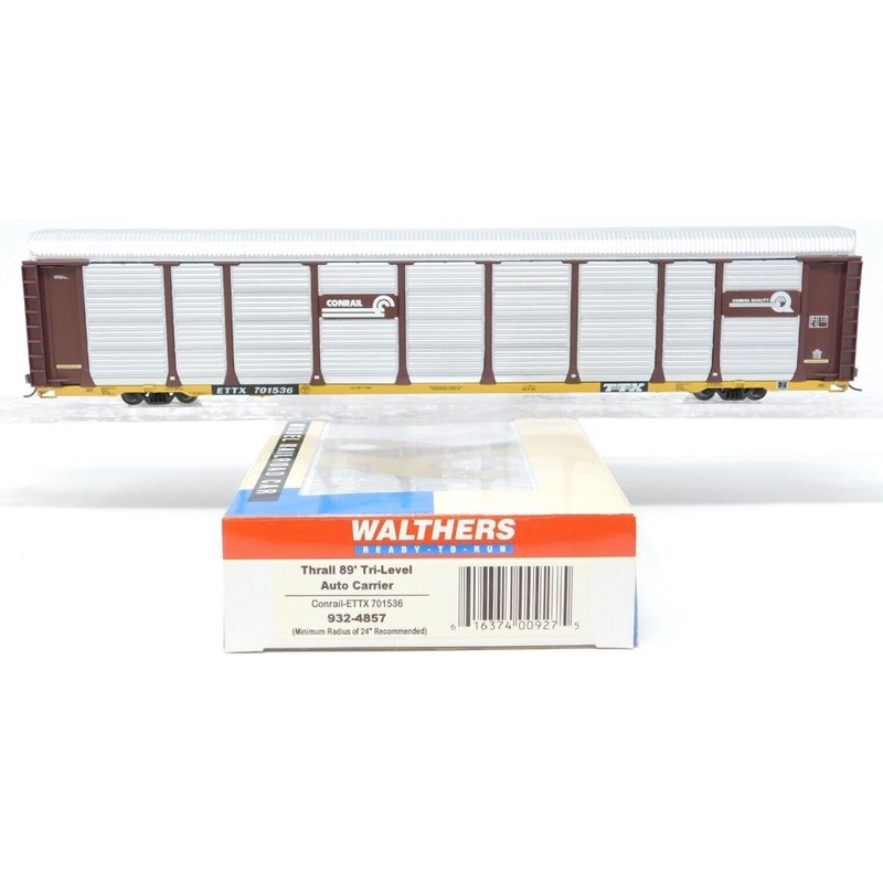 Walthers 932-4857 HO Scale Conrail-ETTX Thrall 89′ Tri-Level Auto Carrier #70153 NIB