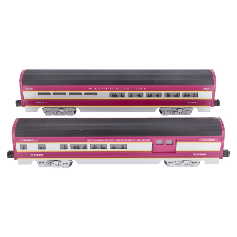 Williams 43010 O Atlantic Coast Line 60′ Aluminum Streamliners Combine & Diner EX