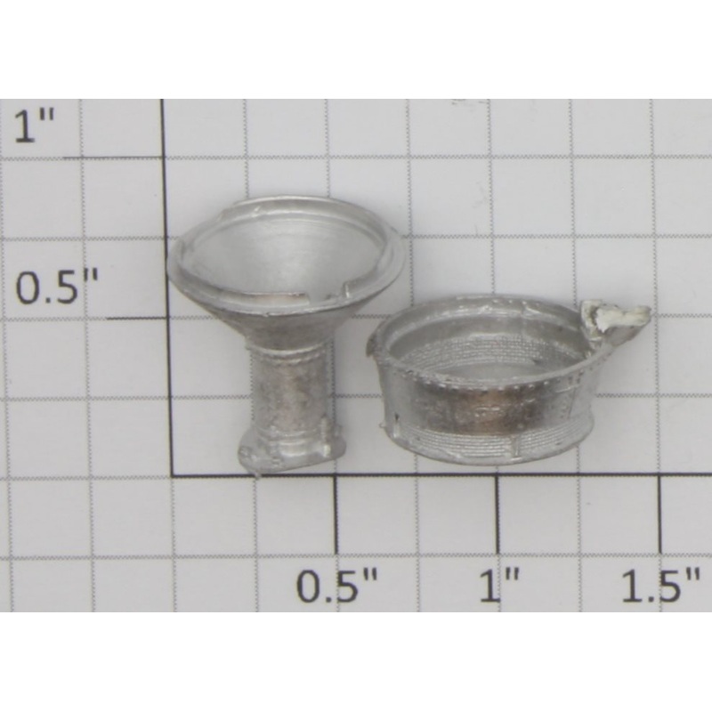 Acme 0619-3 O Gauge Diecast Wash Tub and Chimney