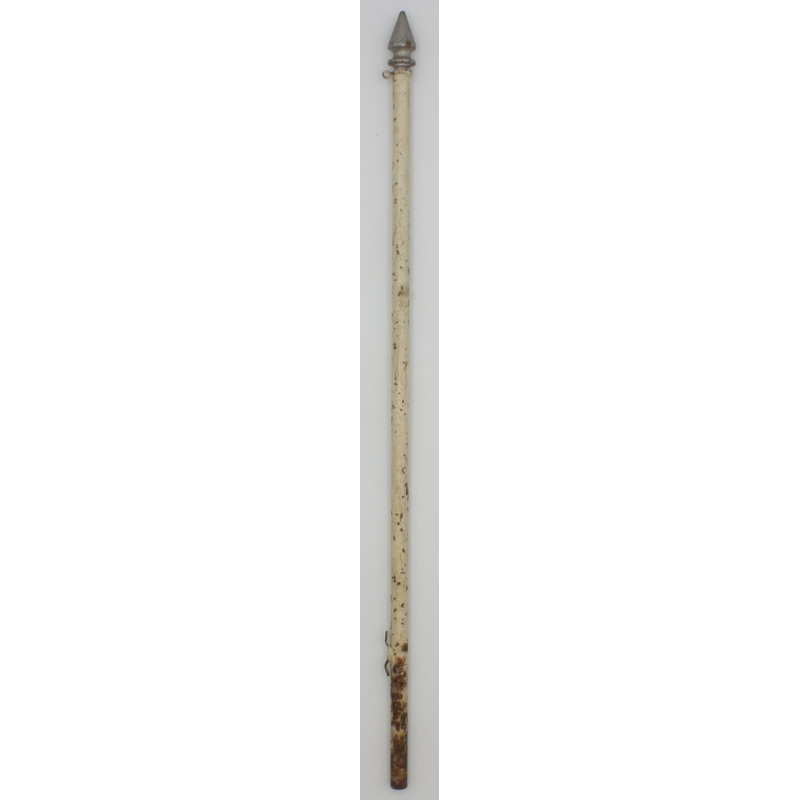 Acme 0623-6 14 White Metal Flag Pole with Wooden Finial