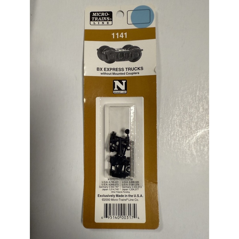 Micro-Trains 1141 N Scale BX Express Trucks without Mounted Couplers