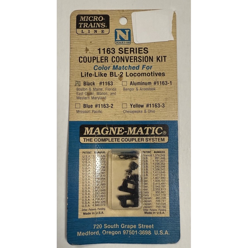 Micro-Trains 1163 N Scale Coupler Conversion Kit (Life Like, BL-2 Locomotives)