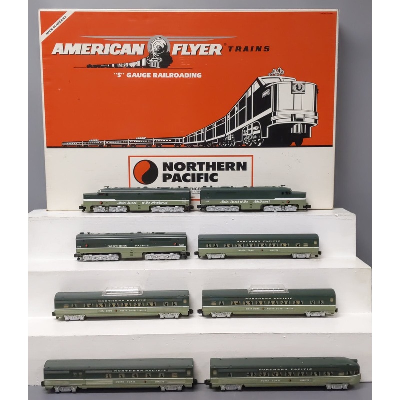 American Flyer 6-49602 Northern Pacific PA-1 S Gauge Diesel Passenger Train Set EX/Box
