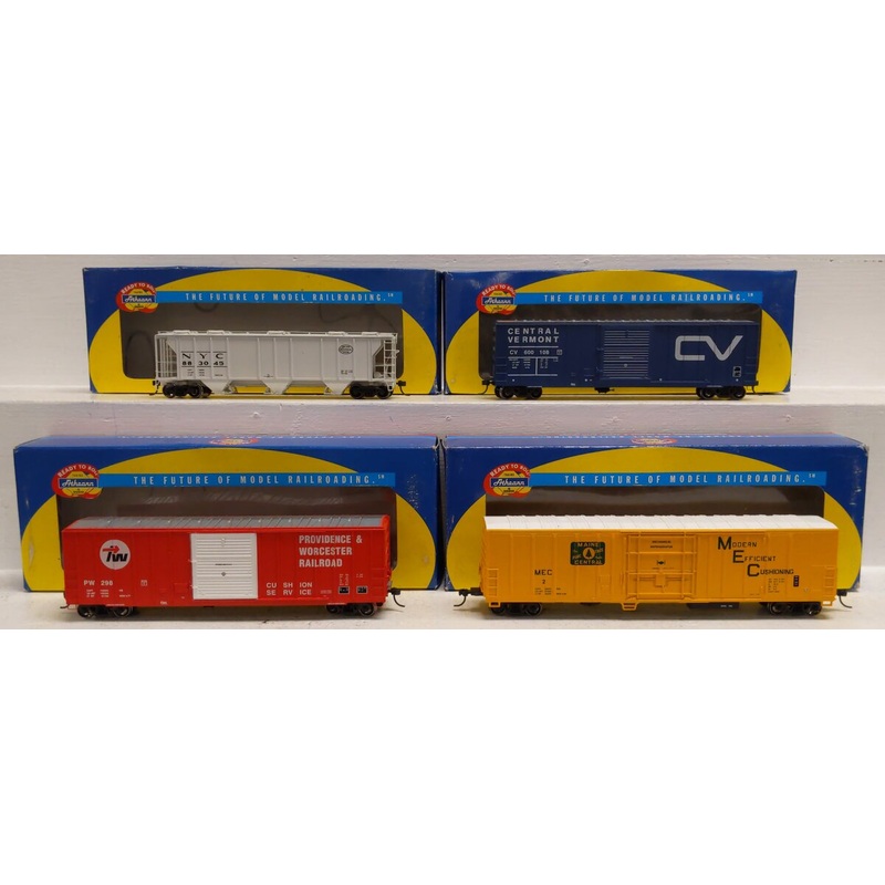 Athearn Assorted HO Scale Freight Cars: 2, 600108, 883045, 298 [4] EX/Box