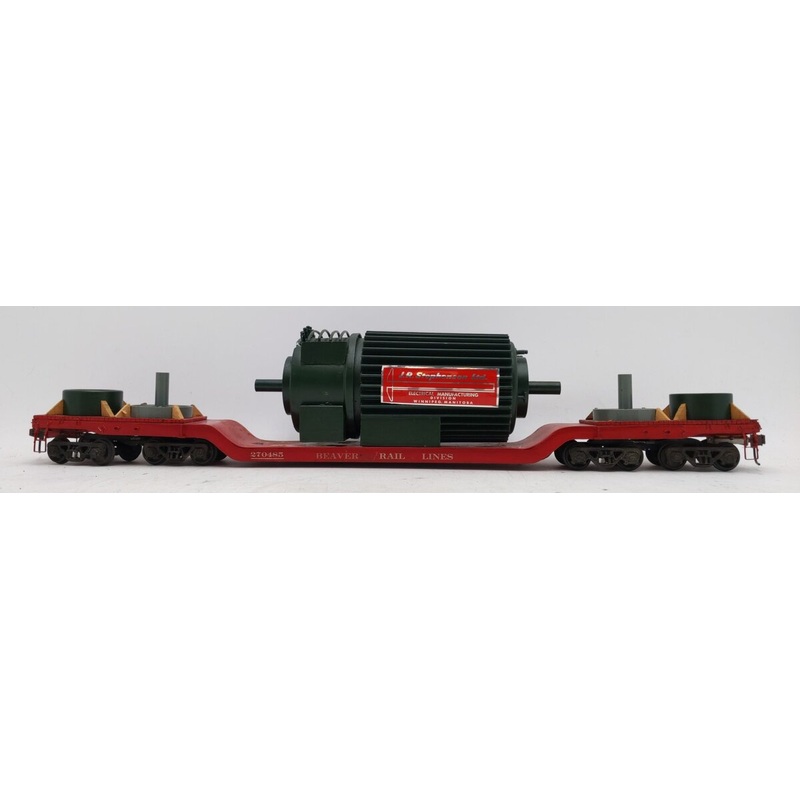 O Scale Custom Beaver Rail Lines Flat Bed With Load #270485 -2 rail EX