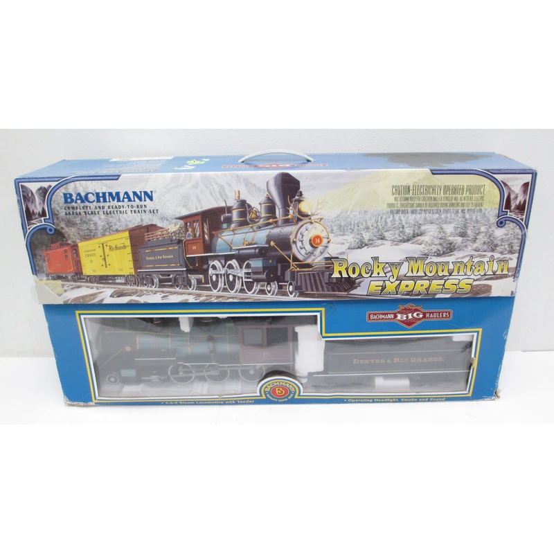 Bachmann 90034 G D&RG Rocky Mountain Express Steam Train Set LN/Box