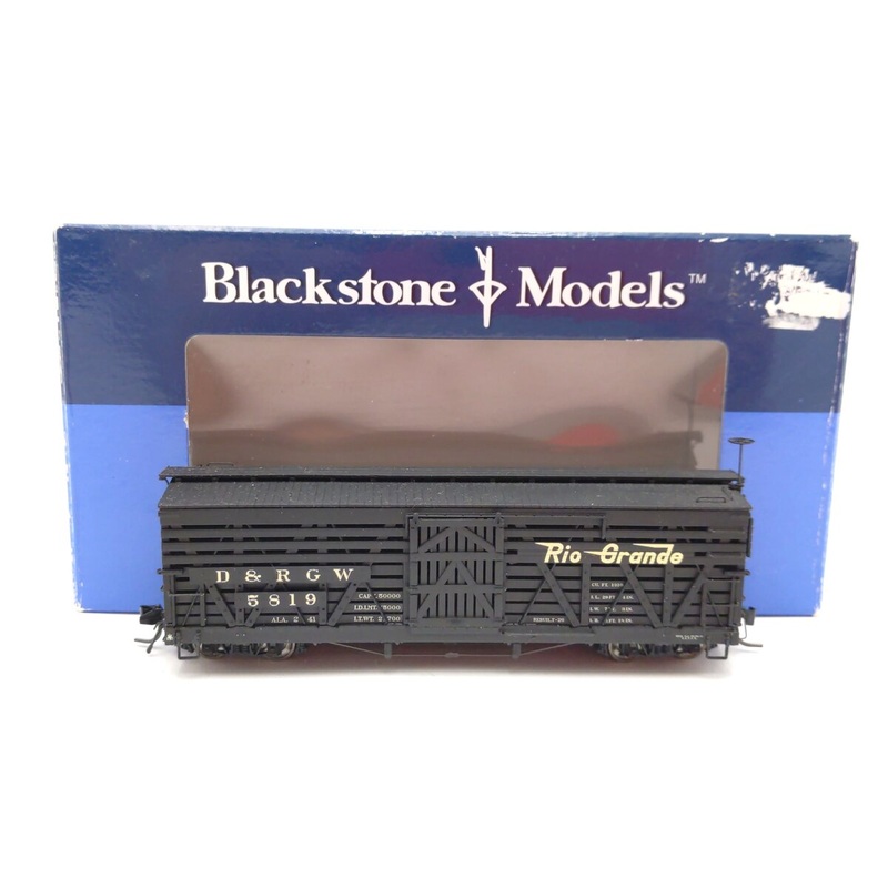 Blackstone Models B340215W HOn3 Scale D&RGW Weathered 30 Ft. Sotck Car #5819 LN/Box