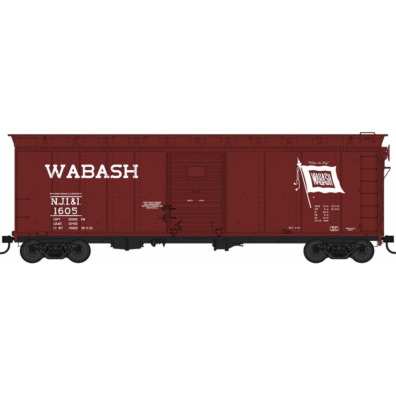 Bowser 42461 HO Wabash 40′ Single-Door Steel Boxcar #1605 LN/Box