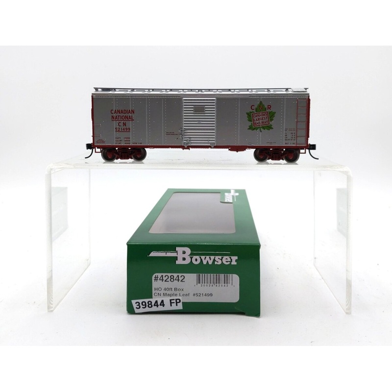 Bowser 42842 HO Canadian National RTR40′ Steel Side Boxcar #521499 LN/Box