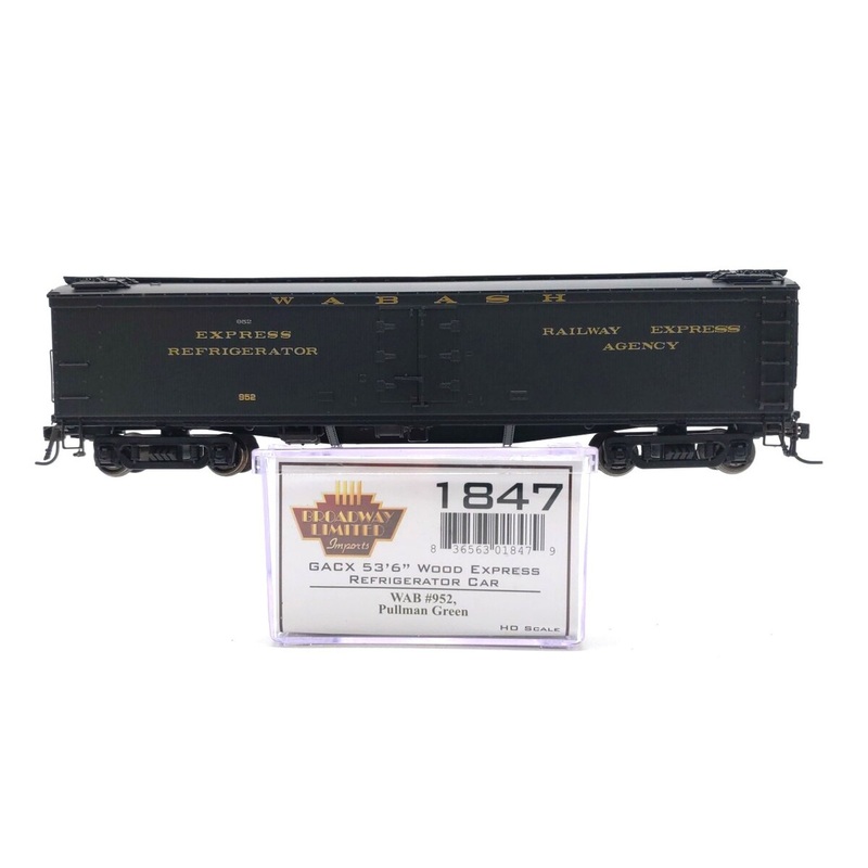 Broadway Limited 1847 HO Wabash 53’6 Wood Express Reefer #952  LN/Box