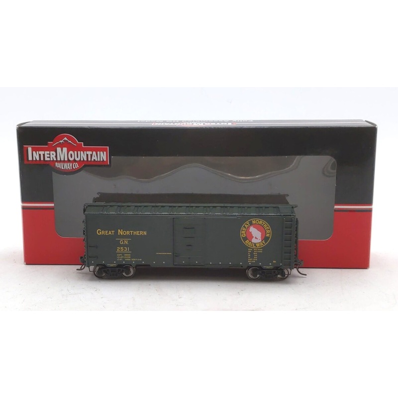 InterMountain 46010-14 HO Scale Great Northern 12 Panel 40′ Box Car #2531 LN/Box