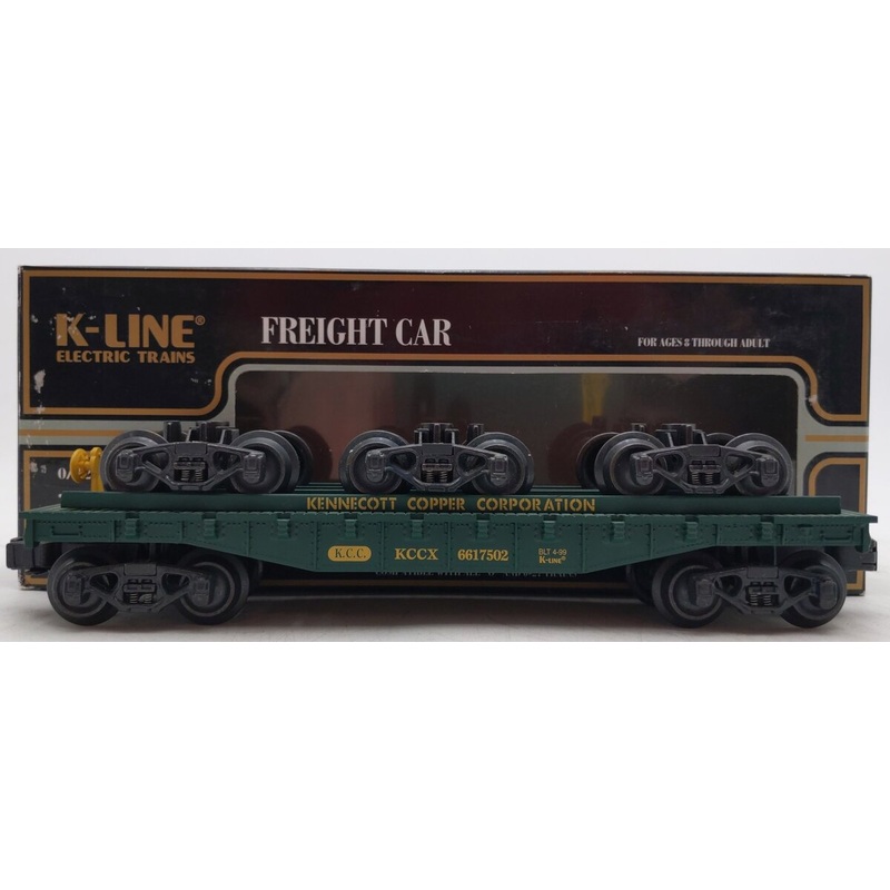 K-Line K661-7502 O Gauge Kennecott Copper Corporation Flat Car w/Truck Load EX/Box