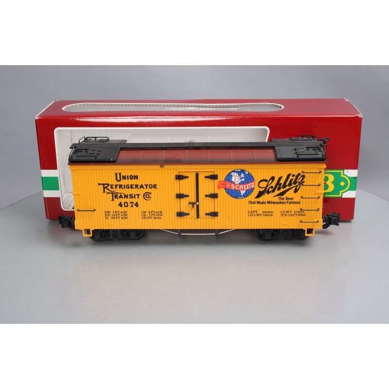LGB 4074-Z02 Union Refrigerator / Schlitz Reefer Car EX/Box