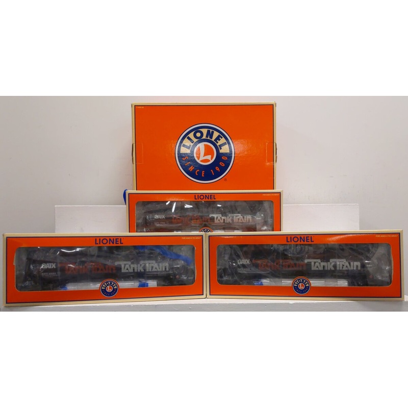 Lionel 6-17933 GATX Tank Train Intermediate (Set of 3) VG/Box
