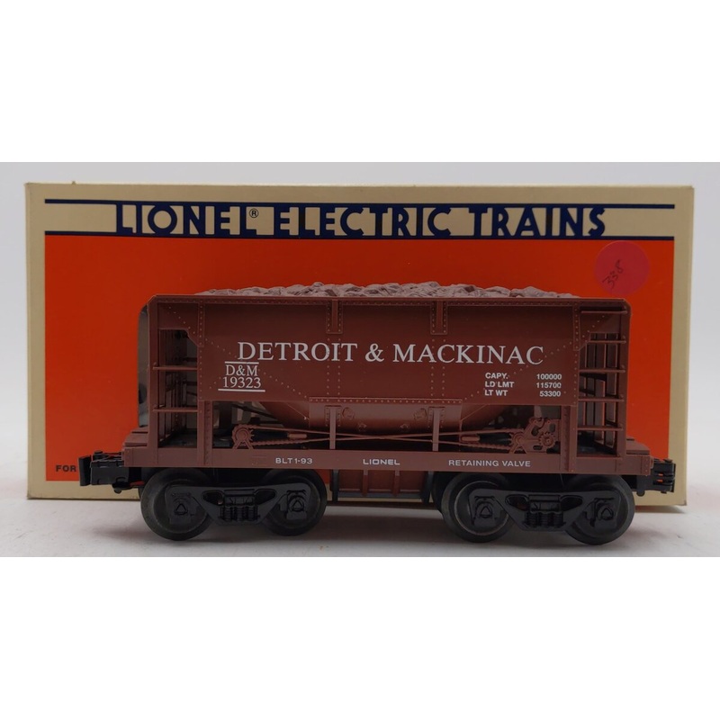 Lionel 6-19323 O Gauge Detroit & Mackinac Ore Car with Ore Load VG/Box