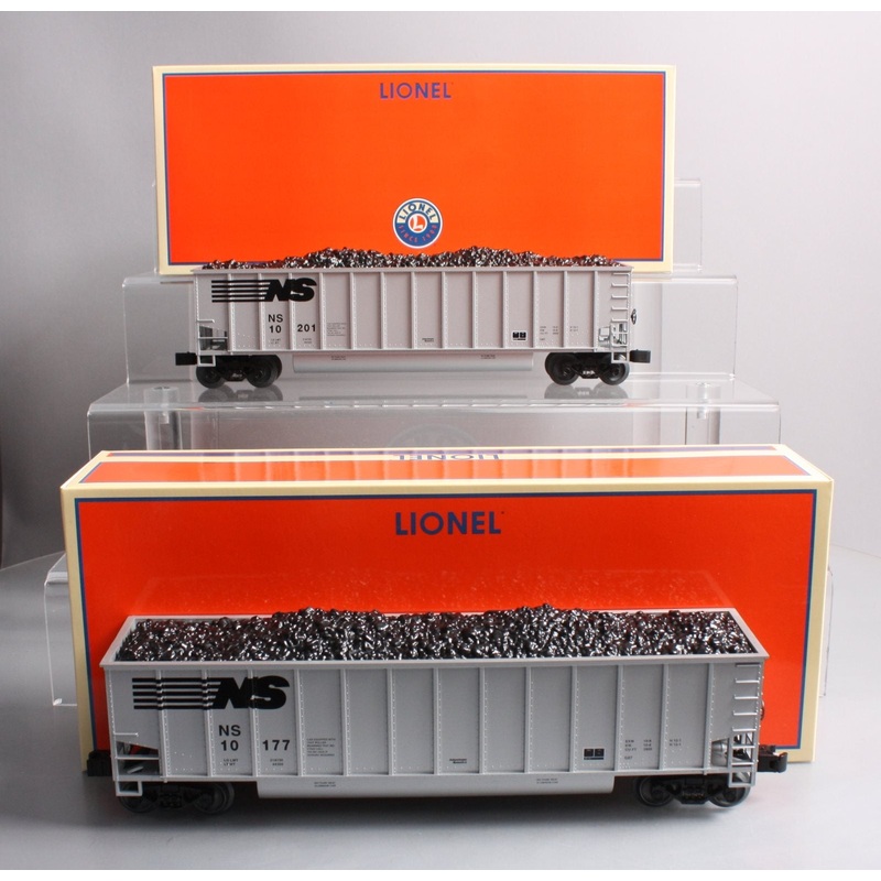 Lionel 6-19374 O Norfolk Southern Coal Gondola w/ Load #10201, 10177 (Pack of 2) EX/Box