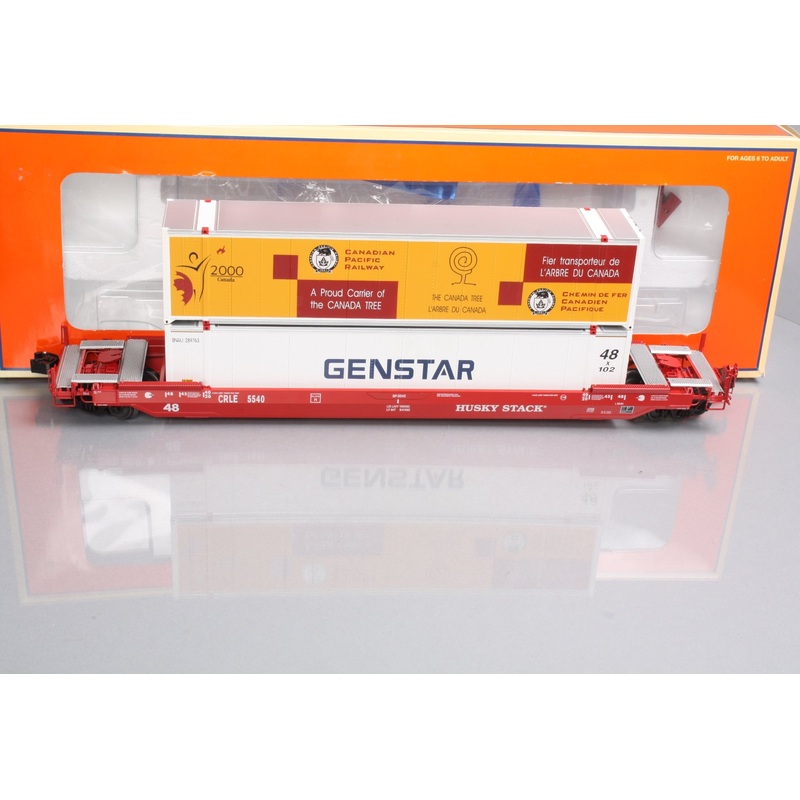 Lionel 6-27520 O Gauge Coe Rail Husky Stack w/Containers LN/Box
