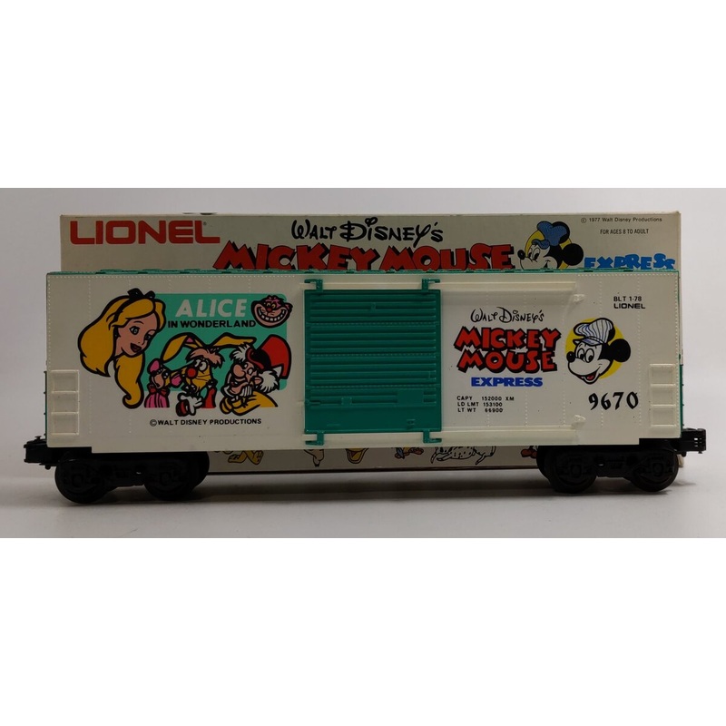 Lionel 6-9670 O Gauge Disney Alice in Wonderland Hi-Cube Boxcar #9670 LN/Box