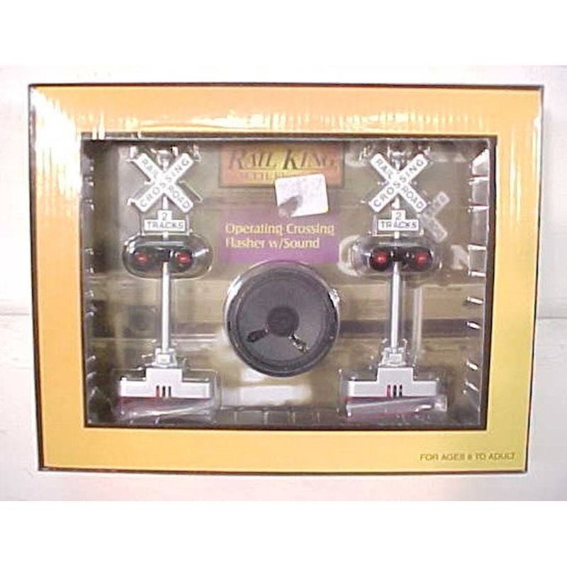 MTH 30-11014 O Scale RailKing Crossing Flasher W/Sound Operating (Set of 2) EX/Box