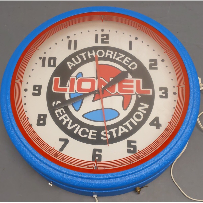 Lionel SP-0000 Image Time Inc. Dealer Service Station Neon Clock EX
