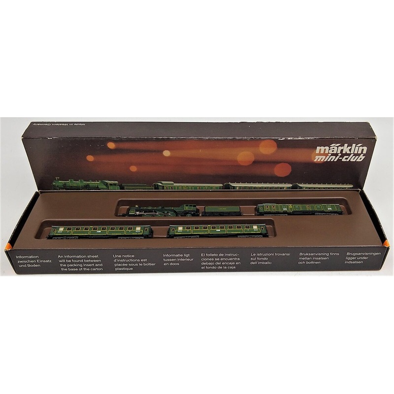 Marklin 8102 Z Gauge K.Bay. Sts.B. 4-6-2 Steam Passenger Train Set LN/Box