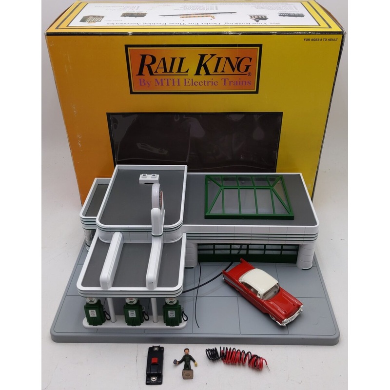 MTH 30-9101 O Gauge Sinclair Assembled Operating Gas Station EX/Box