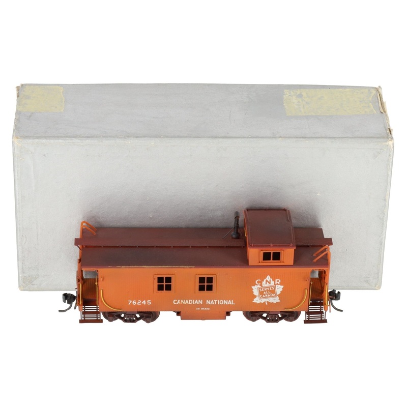 PFM HO Scale BRASS CNR Central Wood Caboose -Painted EX