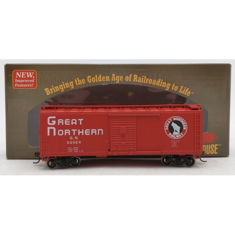 Roundhouse 84688 HO Great Northern RTR 40′ Wood Box #50924 LN/Box